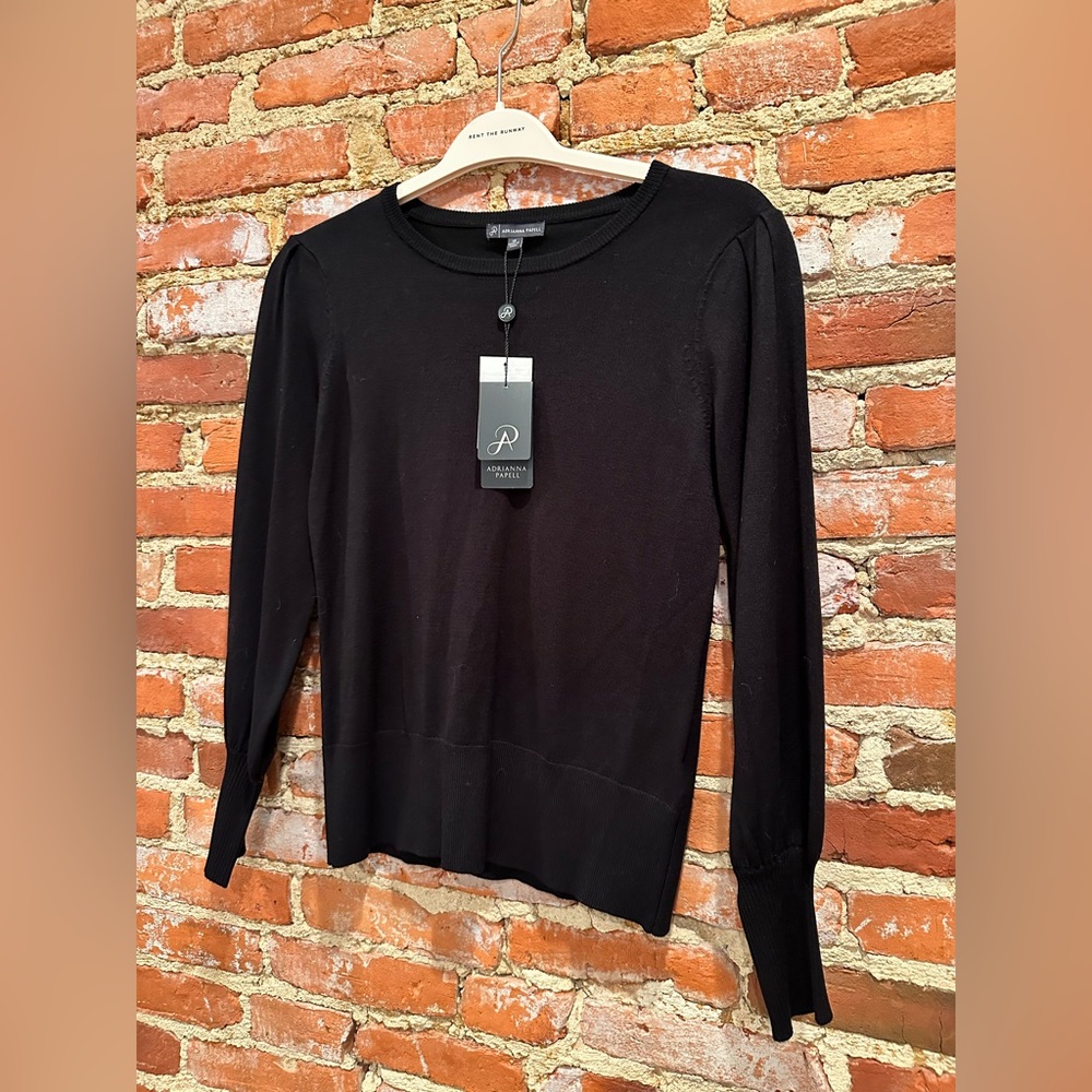 NWT- Adrianna Papell sweater Color: Black.  Size: XS